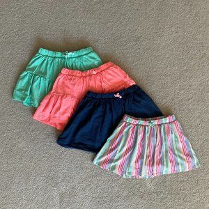 Lot of 4 - Cat & Jack Skater Skirts - L - 10/12